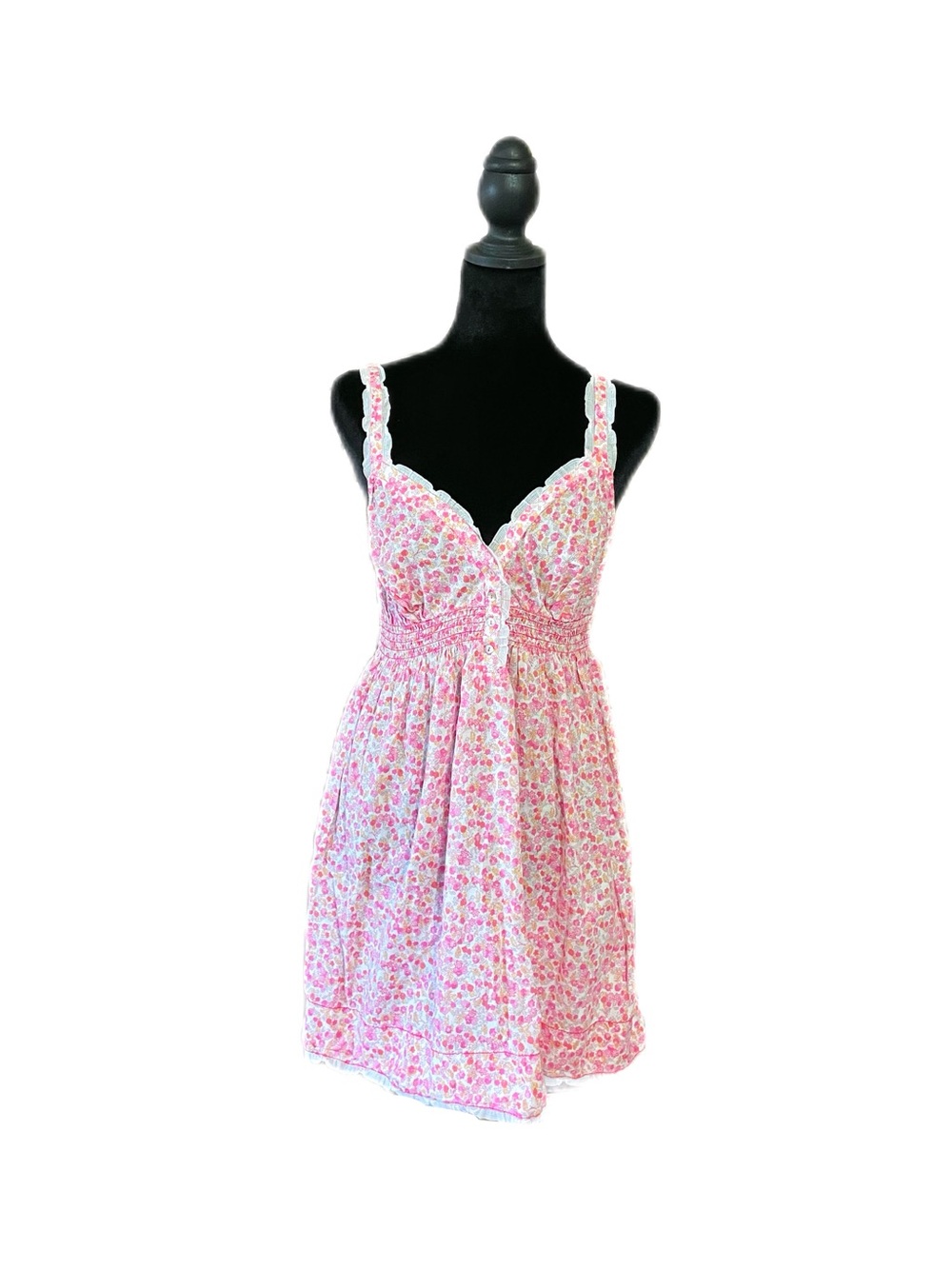 Vintage Y2K Victoria's Secret Floral Mini Dress, Size S, 100% Cotton